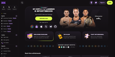 Aperçu du site Cloudbet