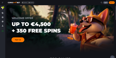 Corgibet websted forhåndsvisning