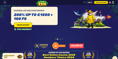 Gamblezen websted forhåndsvisning