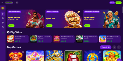 Gambloria websted forhåndsvisning