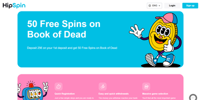 HipSpin websted forhåndsvisning