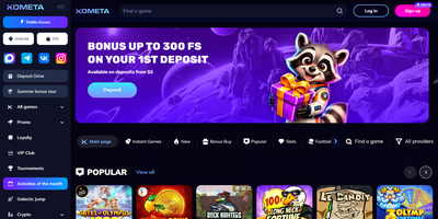 Kometa websted forhåndsvisning