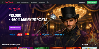 Lucky Circus websted forhåndsvisning