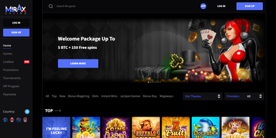 Mirax websted forhåndsvisning