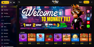 MonkeyTilt websted forhåndsvisning