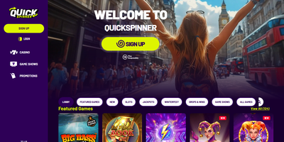 Quickspinner websted forhåndsvisning
