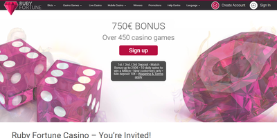 Aperçu du site RubyFortune