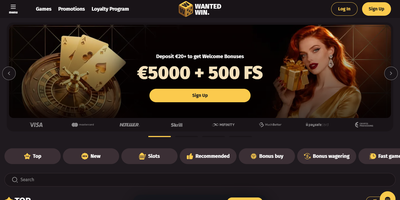 Wanted Win site preview