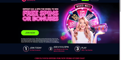Seitenvorschau von Wicked Jackpots