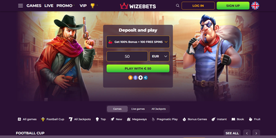 Prévia do site de Wizebets